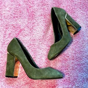 Sole Society Olive Chunky Heels 5.5